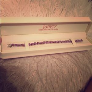 White Gild Amethyst Bracelet